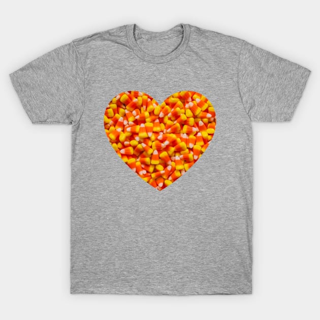 Candy Corn Heart T-Shirt by love-fi